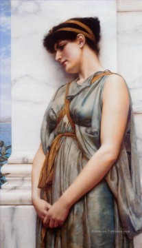  dame - Rêverie grecque néoclassique dame John William Godward